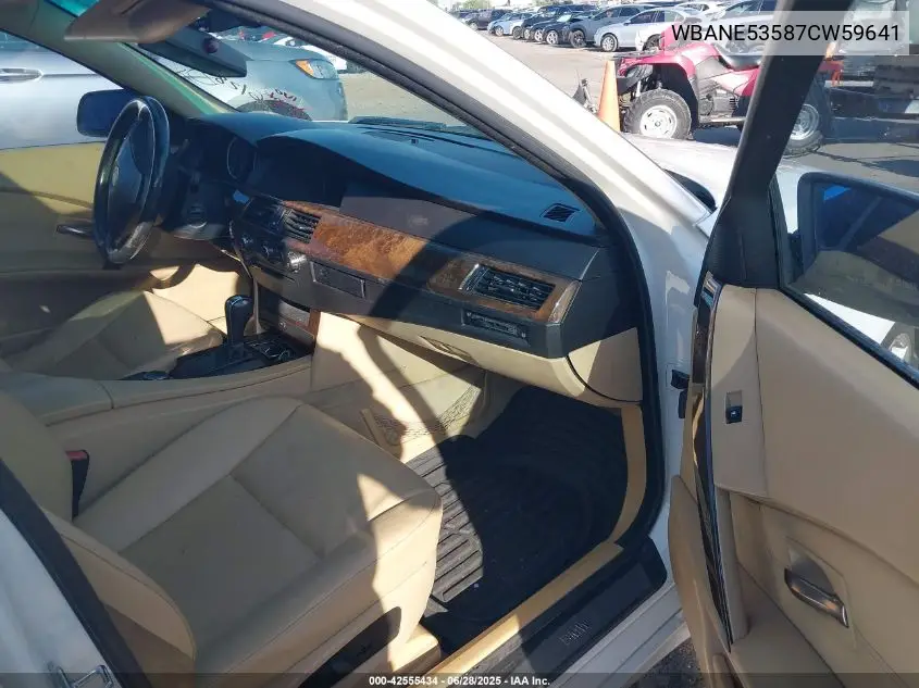 2007 BMW 525I VIN: WBANE53587CW59641 Lot: 42555434