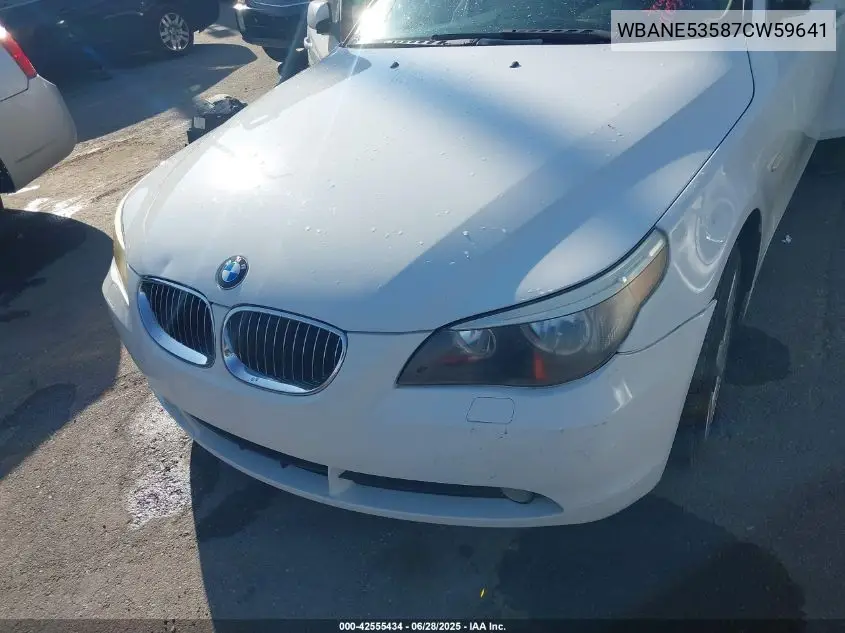 2007 BMW 525I VIN: WBANE53587CW59641 Lot: 42555434