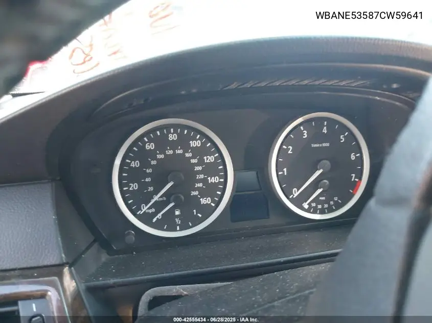 2007 BMW 525I VIN: WBANE53587CW59641 Lot: 42555434