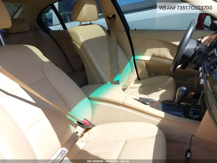 2007 BMW 530Xi VIN: WBANF73517CU23700 Lot: 42566955