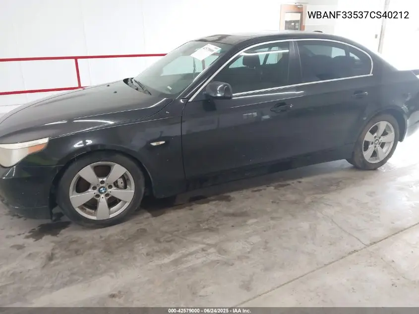 2007 BMW 525Xi VIN: WBANF33537CS40212 Lot: 42579000
