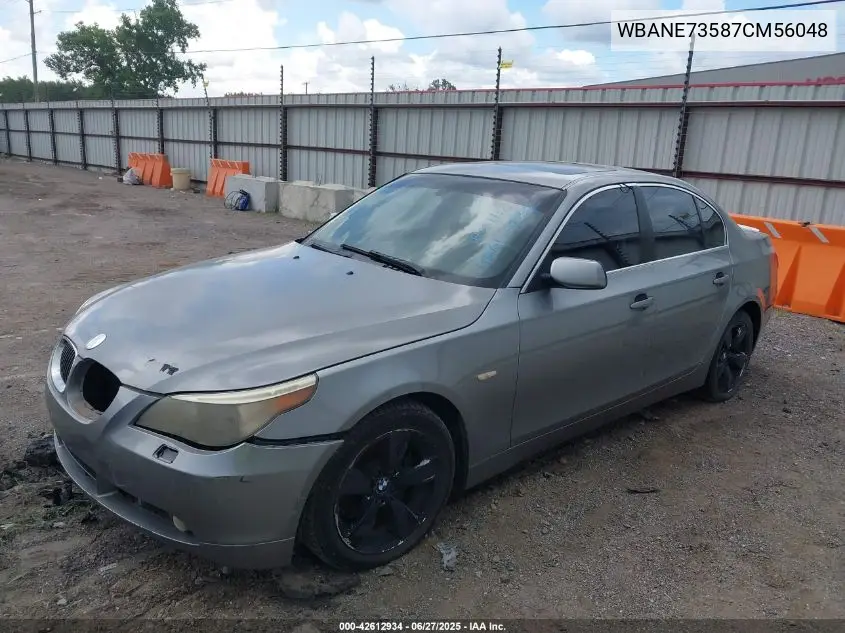 2007 BMW 530I VIN: WBANE73587CM56048 Lot: 42612934