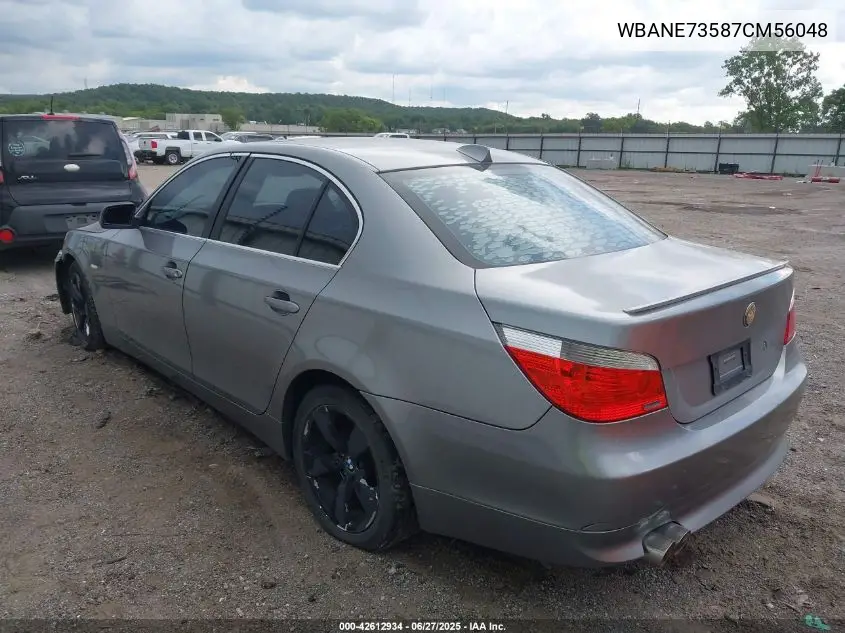 2007 BMW 530I VIN: WBANE73587CM56048 Lot: 42612934