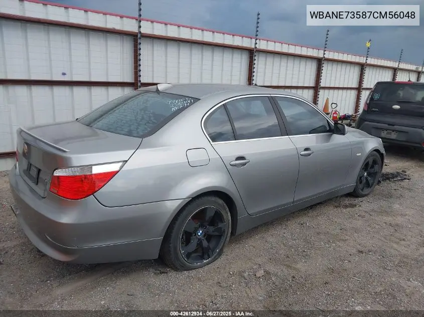 2007 BMW 530I VIN: WBANE73587CM56048 Lot: 42612934