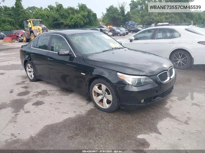 2007 BMW 530I VIN: WBANE73557CM45539 Lot: 42628617