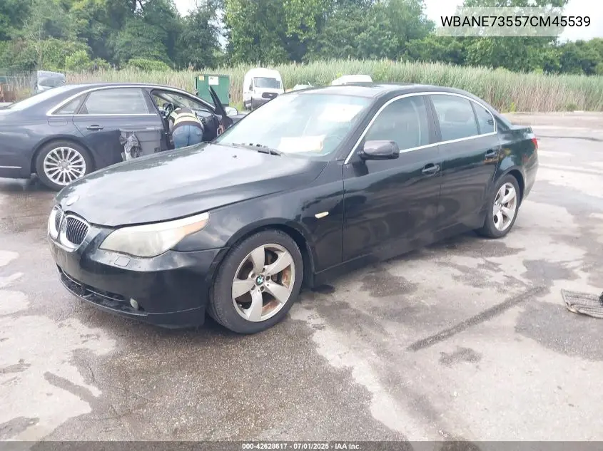 2007 BMW 530I VIN: WBANE73557CM45539 Lot: 42628617