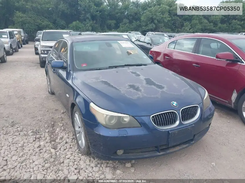 2007 BMW 550I VIN: WBANB53587CP05350 Lot: 42670862
