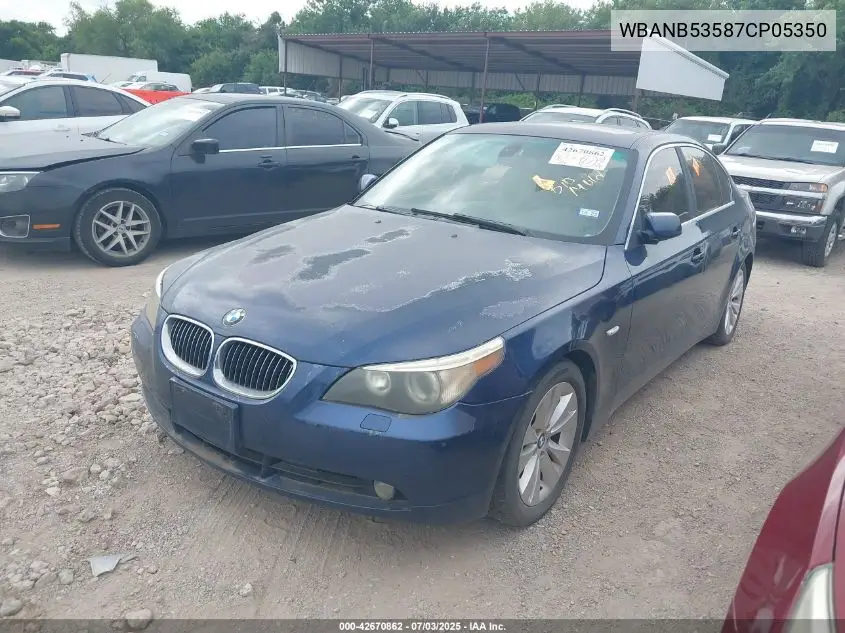 2007 BMW 550I VIN: WBANB53587CP05350 Lot: 42670862