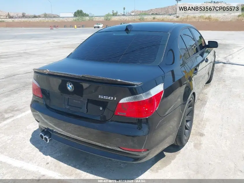 2007 BMW 550I VIN: WBANB53567CP05573 Lot: 42746772