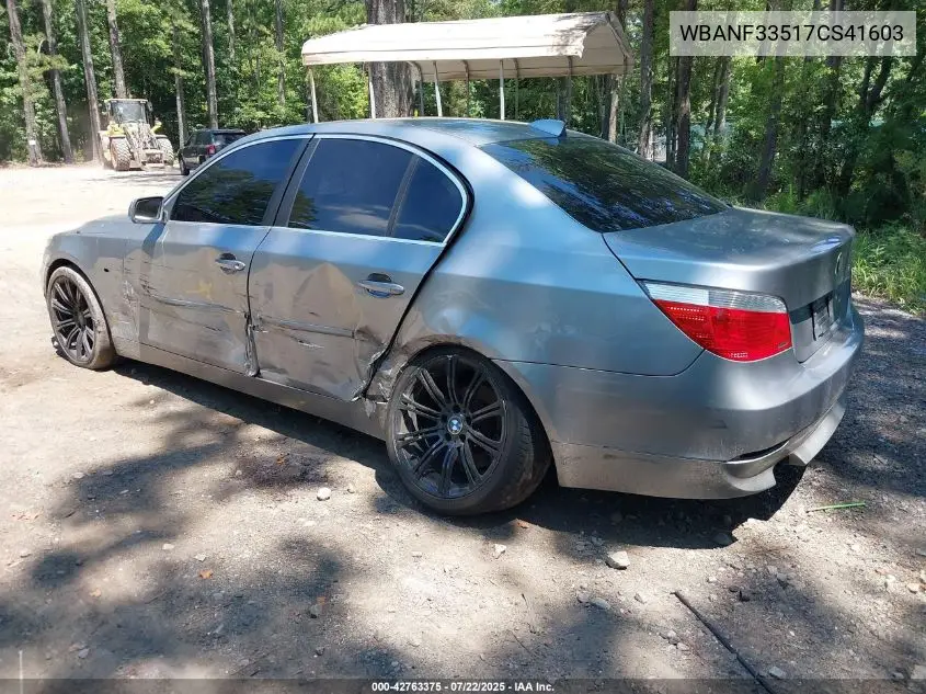 2007 BMW 525Xi VIN: WBANF33517CS41603 Lot: 42763375