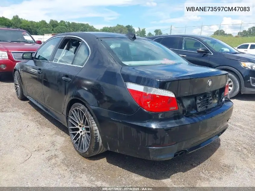 2007 BMW 530I VIN: WBANE73597CM47083 Lot: 42772832
