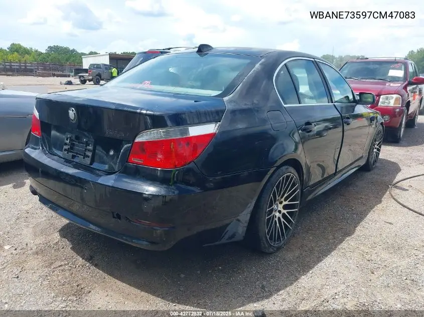 2007 BMW 530I VIN: WBANE73597CM47083 Lot: 42772832