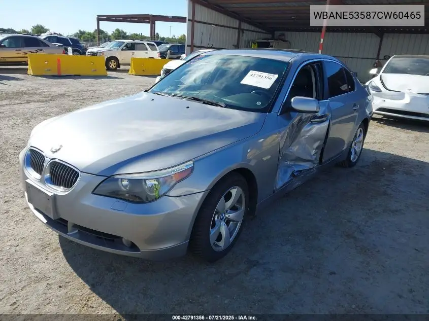2007 BMW 525 VIN: WBANE53587CW60465 Lot: 42791356