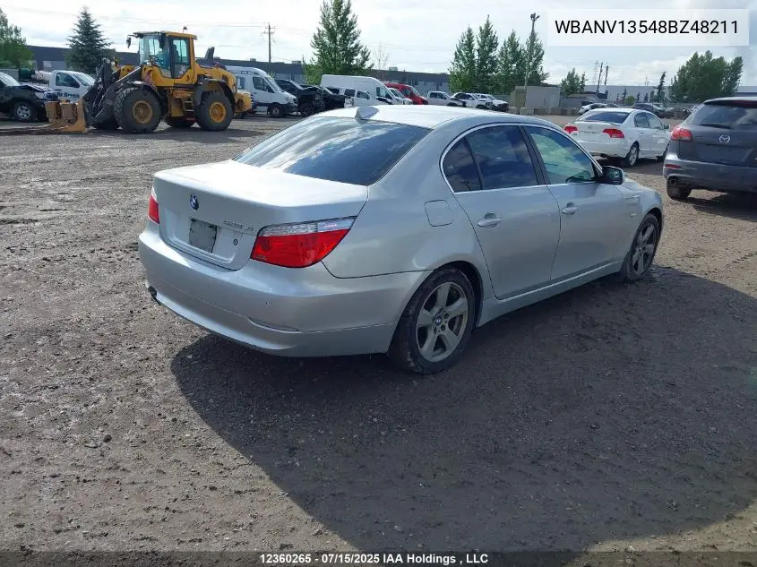 2008 BMW 528 Xi VIN: WBANV13548BZ48211 Lot: 12360265