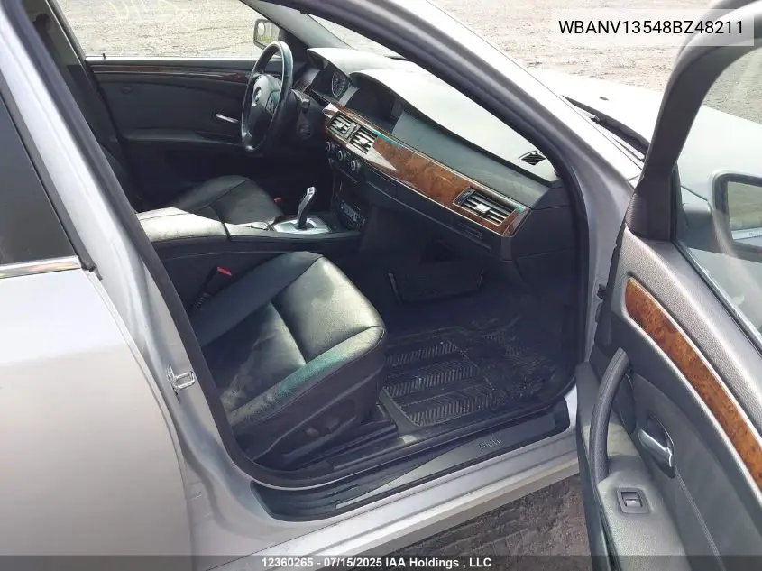 2008 BMW 528 Xi VIN: WBANV13548BZ48211 Lot: 12360265
