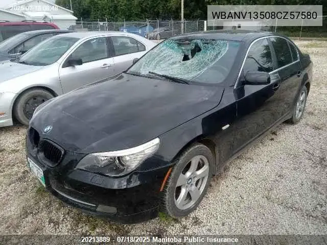 2008 BMW 528Xi VIN: WBANV13508CZ57580 Lot: 20213889