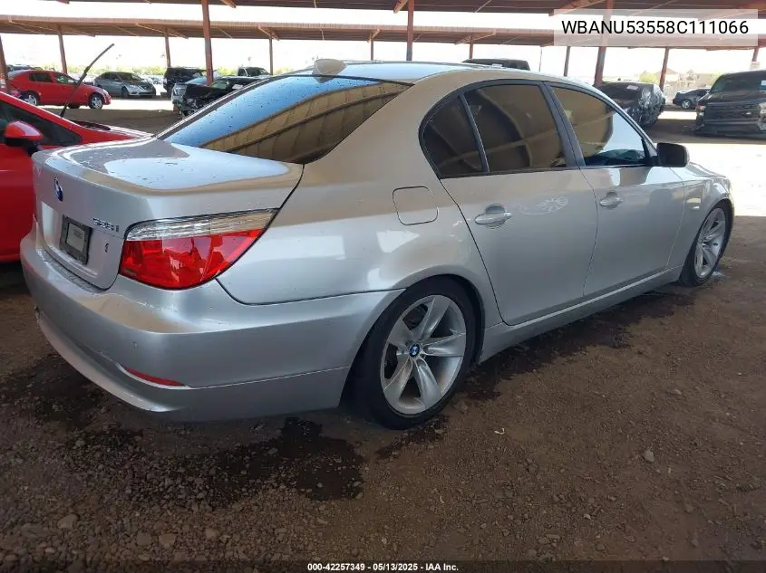 2008 BMW 528I VIN: WBANU53558C111066 Lot: 42257349