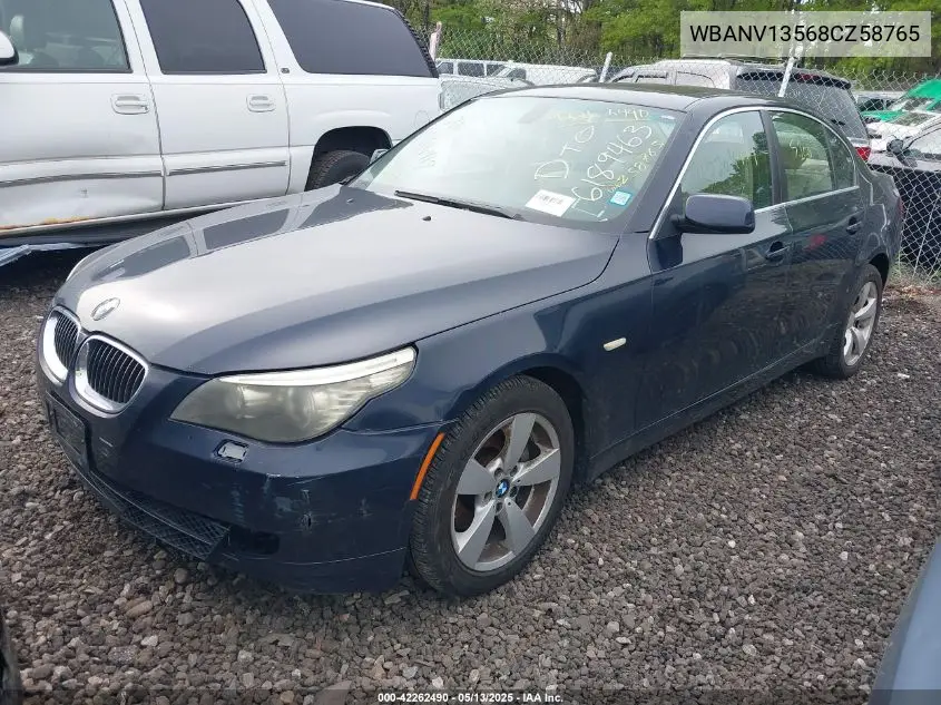 2008 BMW 528Xi VIN: WBANV13568CZ58765 Lot: 42262490