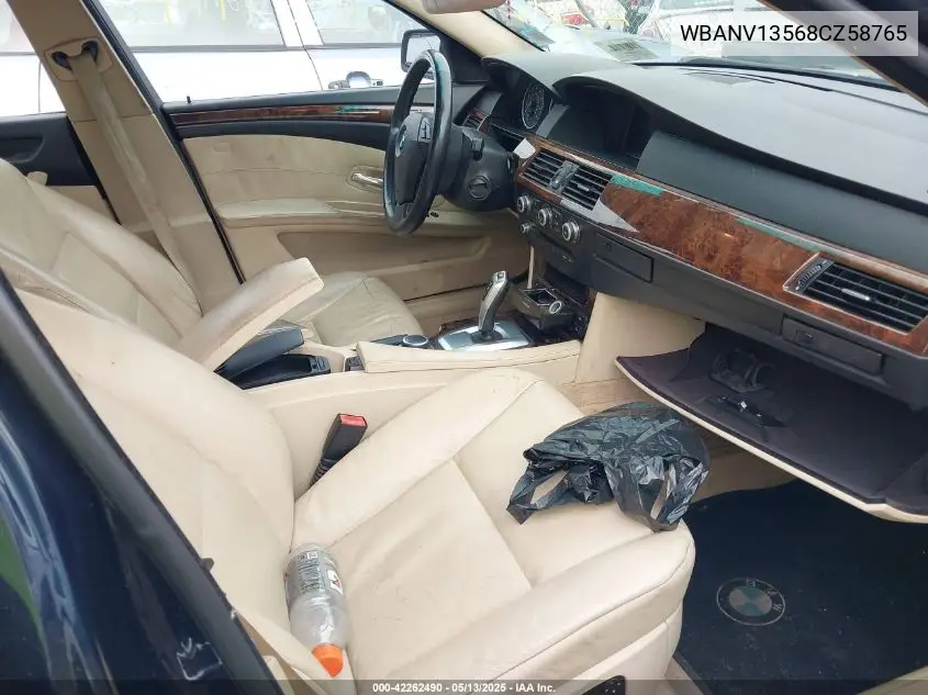 2008 BMW 528Xi VIN: WBANV13568CZ58765 Lot: 42262490