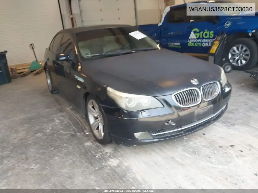 2008 BMW 528I VIN: WBANU53528CT03030 Lot: 42563224