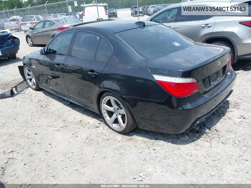2008 BMW 550I VIN: WBANW53548CT53163 Lot: 42575663