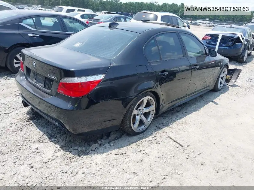 2008 BMW 550I VIN: WBANW53548CT53163 Lot: 42575663