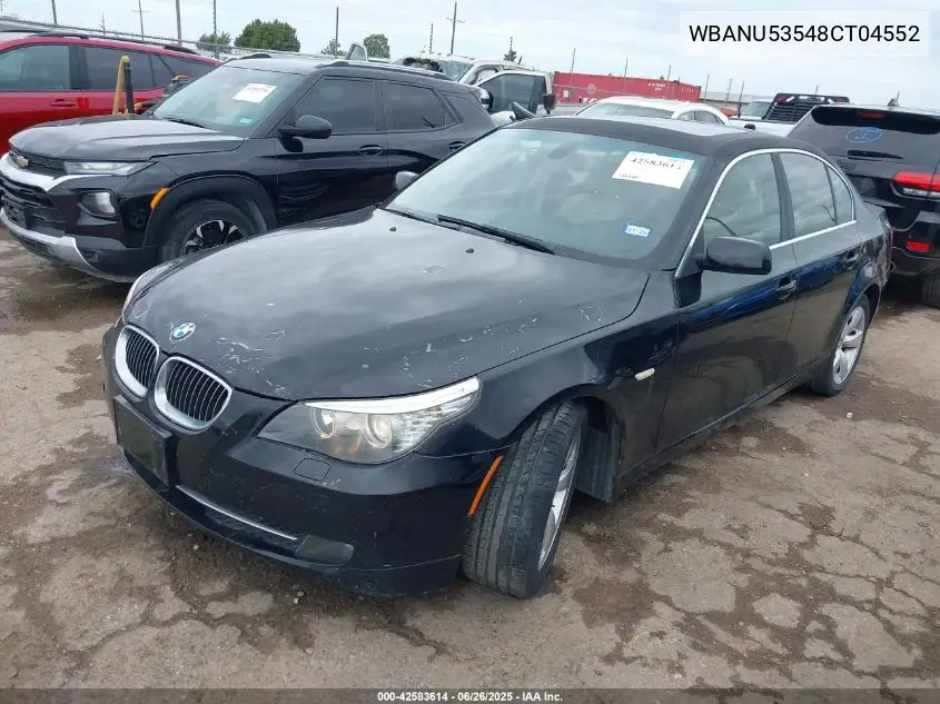 2008 BMW 528I VIN: WBANU53548CT04552 Lot: 42583614