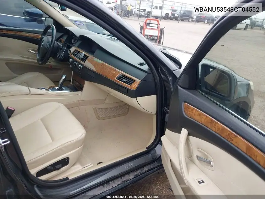 2008 BMW 528I VIN: WBANU53548CT04552 Lot: 42583614