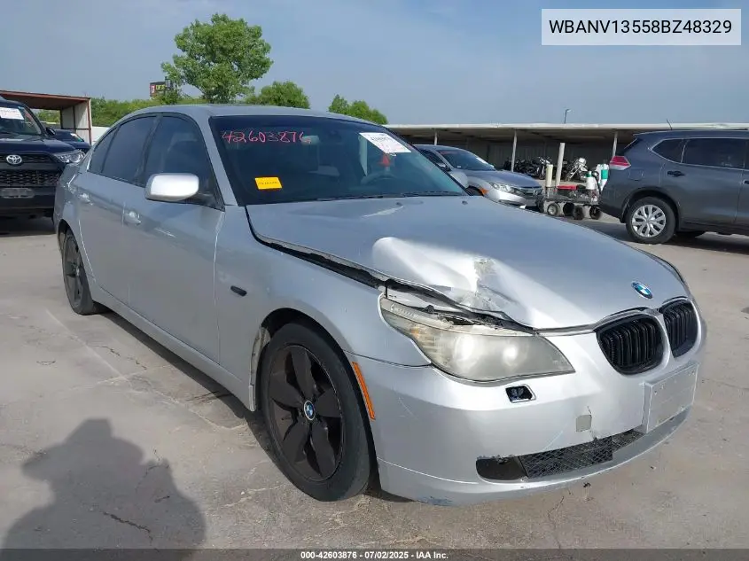 2008 BMW 528Xi VIN: WBANV13558BZ48329 Lot: 42603876