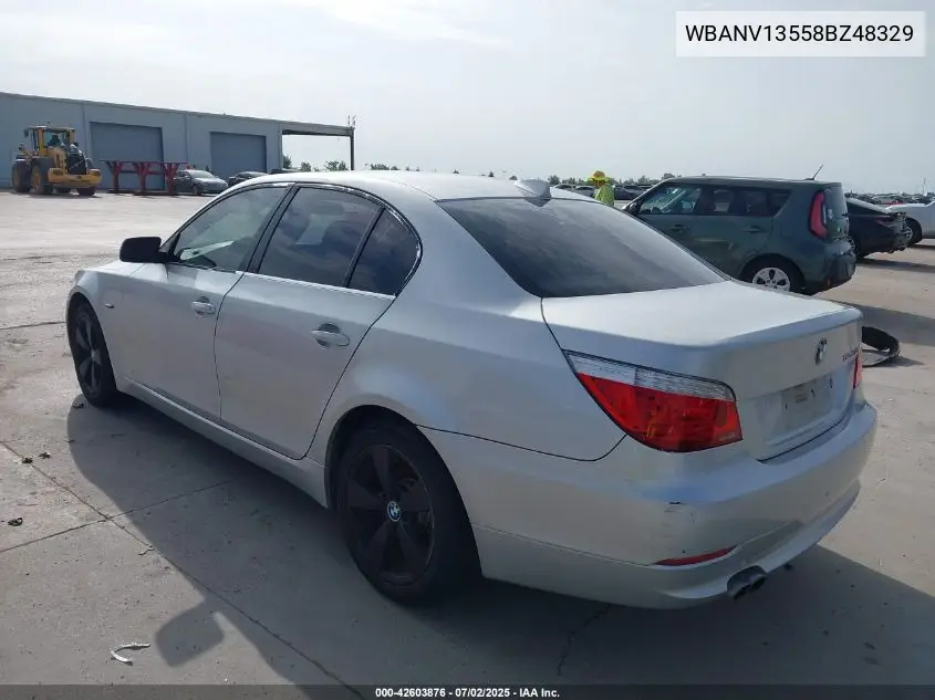 2008 BMW 528Xi VIN: WBANV13558BZ48329 Lot: 42603876
