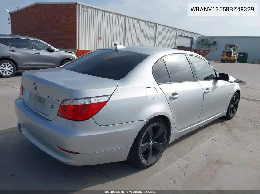 2008 BMW 528Xi VIN: WBANV13558BZ48329 Lot: 42603876