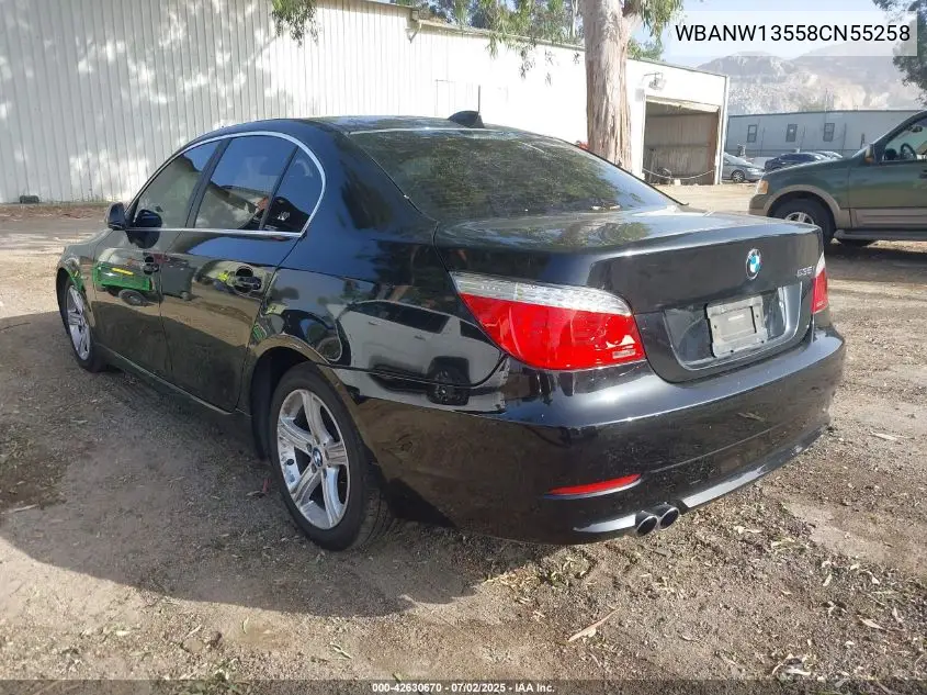 2008 BMW 535I VIN: WBANW13558CN55258 Lot: 42630670