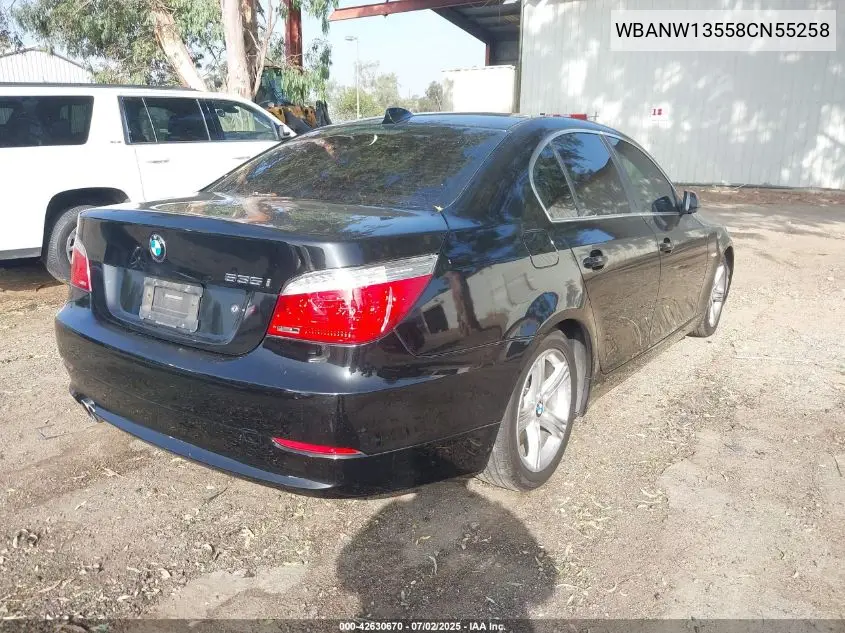 2008 BMW 535I VIN: WBANW13558CN55258 Lot: 42630670