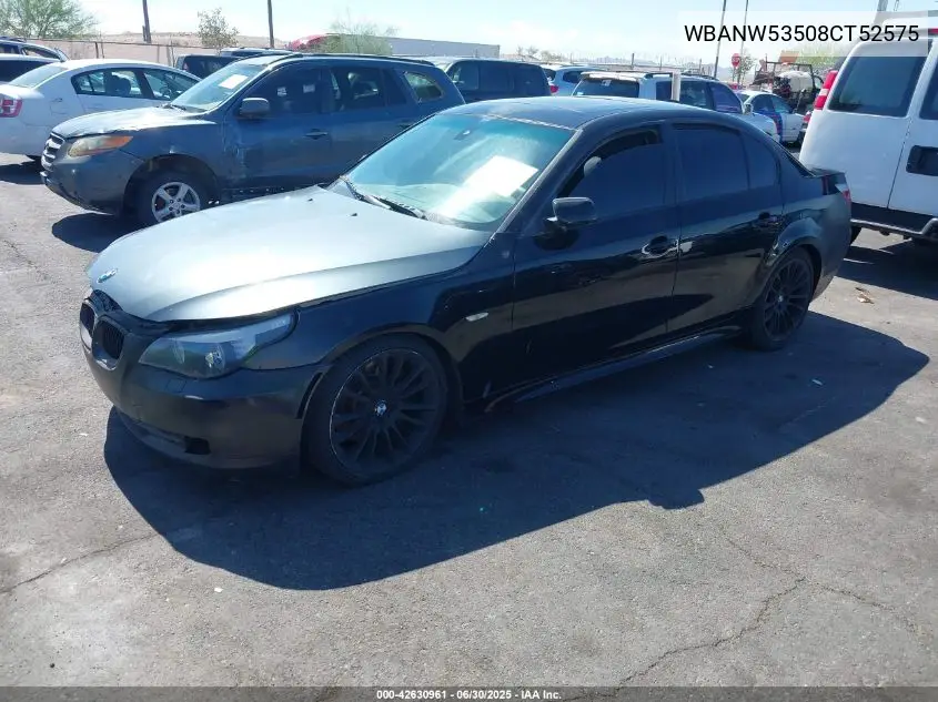 2008 BMW 550I I VIN: WBANW53508CT52575 Lot: 42630961