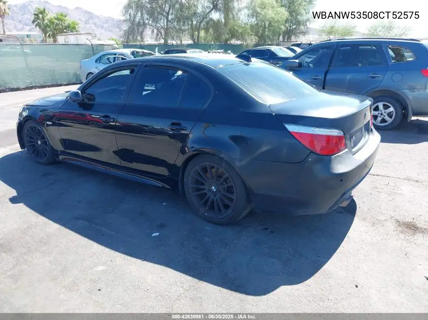 2008 BMW 550I I VIN: WBANW53508CT52575 Lot: 42630961