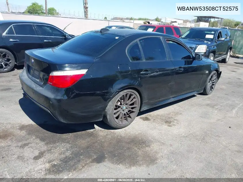 2008 BMW 550I I VIN: WBANW53508CT52575 Lot: 42630961