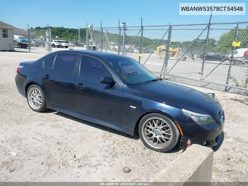 2008 BMW 550I VIN: WBANW53578CT54548 Lot: 42669186
