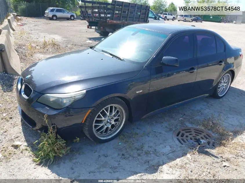 2008 BMW 550I VIN: WBANW53578CT54548 Lot: 42669186