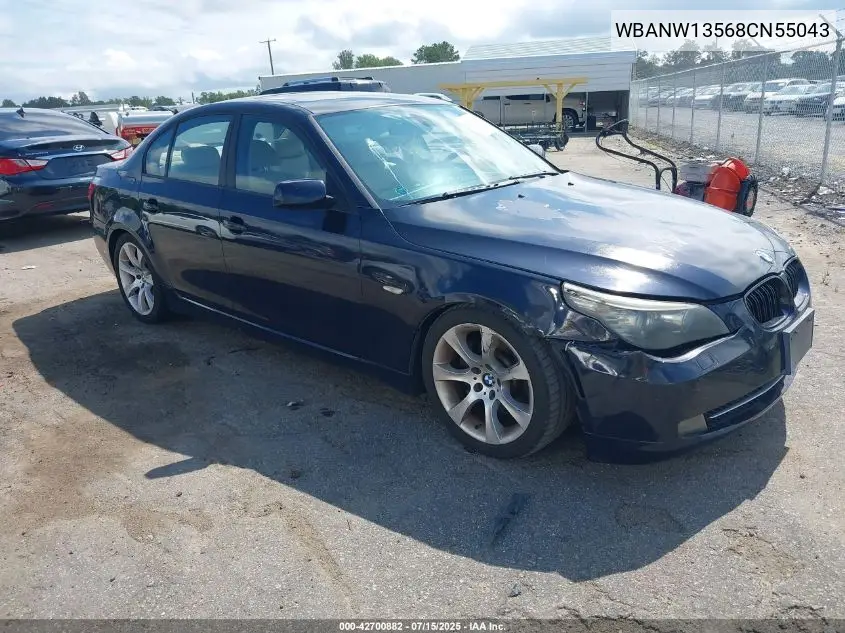 2008 BMW 535I VIN: WBANW13568CN55043 Lot: 42700882