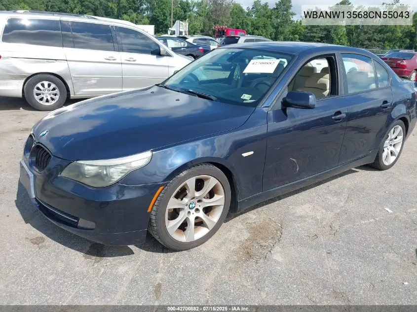 2008 BMW 535I VIN: WBANW13568CN55043 Lot: 42700882