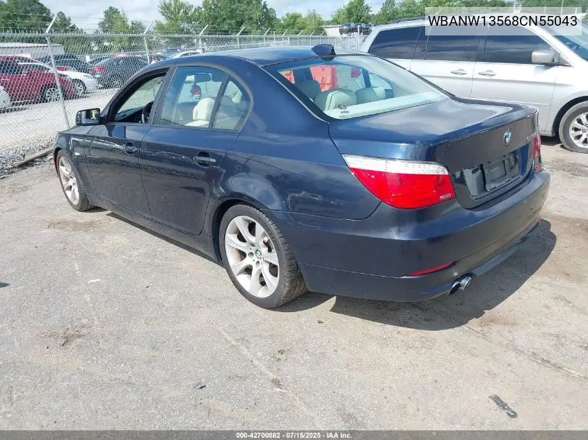 2008 BMW 535I VIN: WBANW13568CN55043 Lot: 42700882