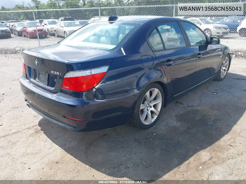 2008 BMW 535I VIN: WBANW13568CN55043 Lot: 42700882