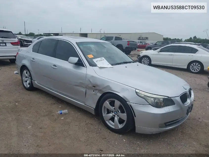 2008 BMW 528I VIN: WBANU53588CT09530 Lot: 42721814