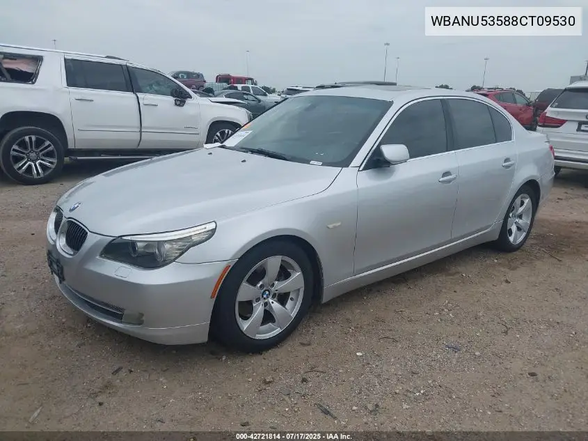 2008 BMW 528I VIN: WBANU53588CT09530 Lot: 42721814
