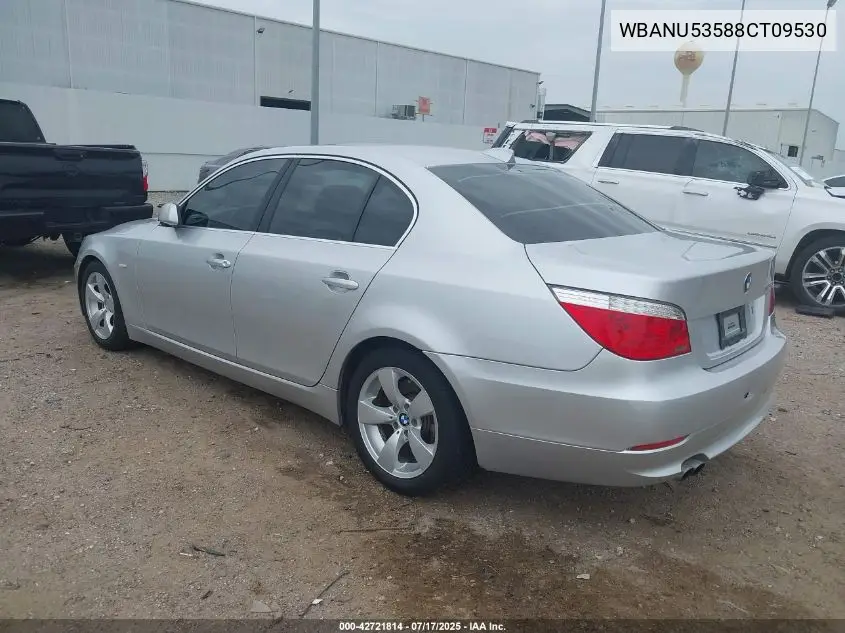 2008 BMW 528I VIN: WBANU53588CT09530 Lot: 42721814