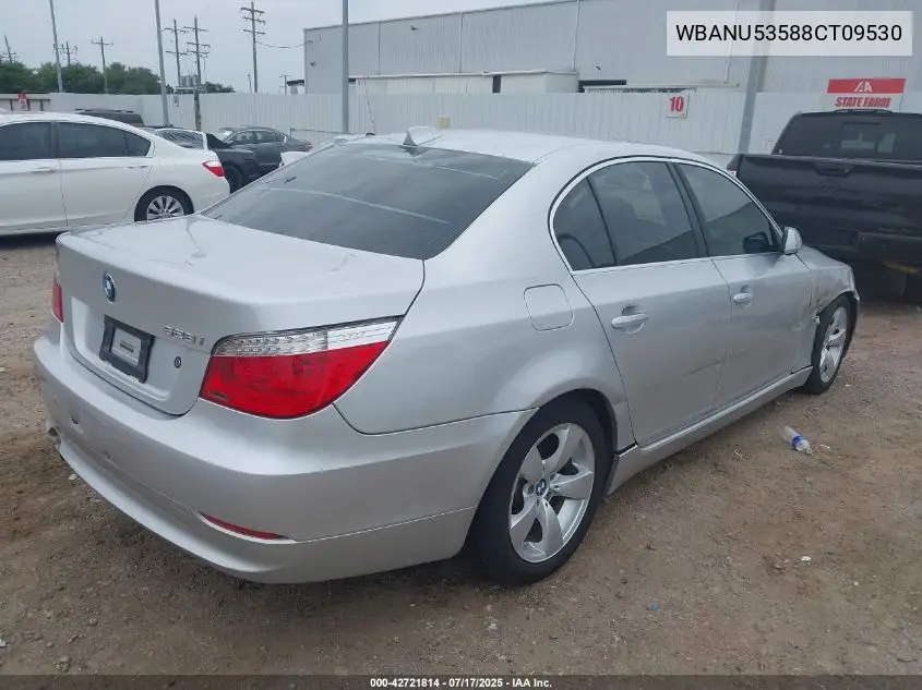2008 BMW 528I VIN: WBANU53588CT09530 Lot: 42721814