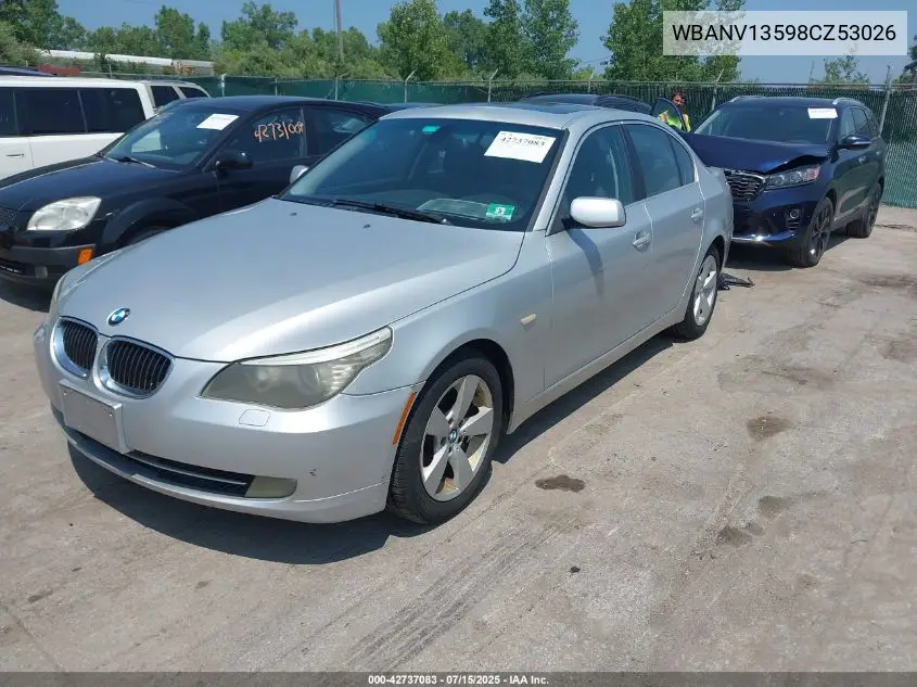 2008 BMW 528Xi VIN: WBANV13598CZ53026 Lot: 42737083
