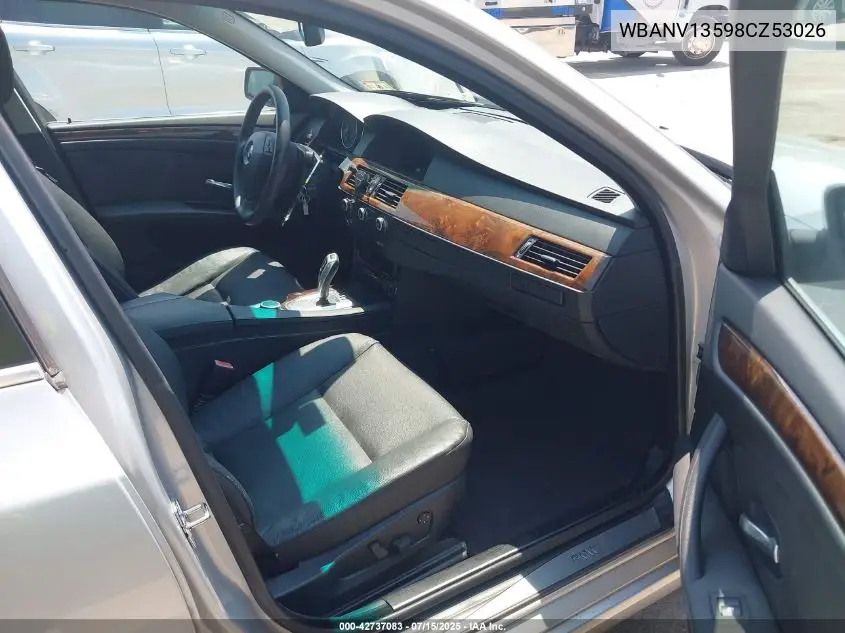 2008 BMW 528Xi VIN: WBANV13598CZ53026 Lot: 42737083