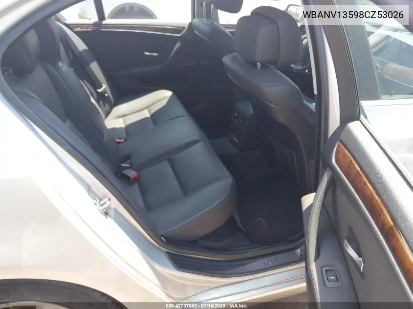 2008 BMW 528Xi VIN: WBANV13598CZ53026 Lot: 42737083