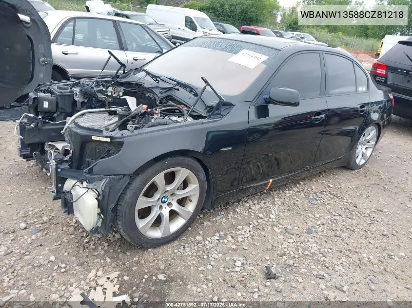2008 BMW 535I VIN: WBANW13588CZ81218 Lot: 42751592